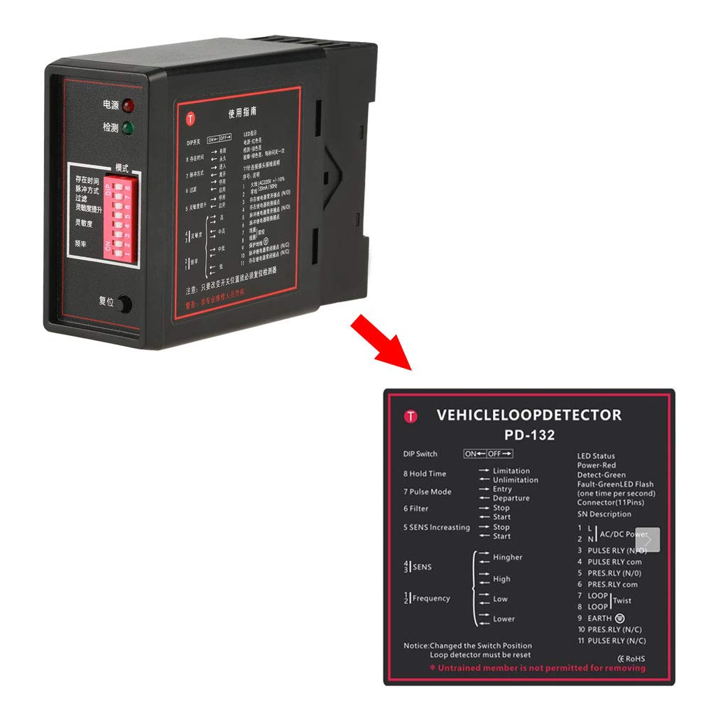 Detector de Sensor de Seguridad Oumefar PD132 para Acceso de Estacionamiento Vehicular Inductivo