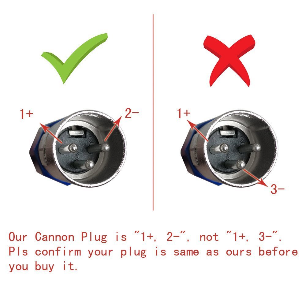 Cargador de batería de 67.2V 3A para batería de iones de litio de 16S 60V con conector XLR de 3 pines
