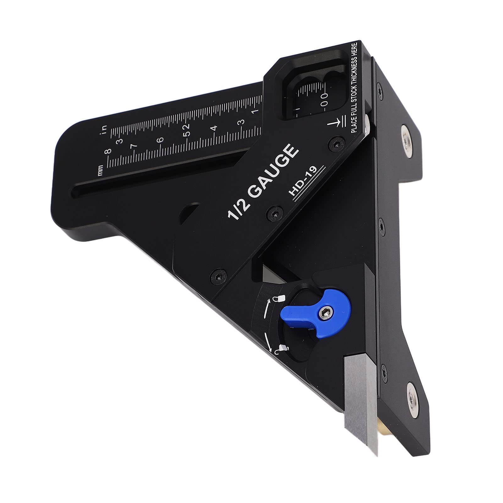 Garosa Buscador de Centros de Carpintería Aleación de Aluminio Calibre 1/2 Escala Doble escala Carpintero Trazador Centro de Carpintero