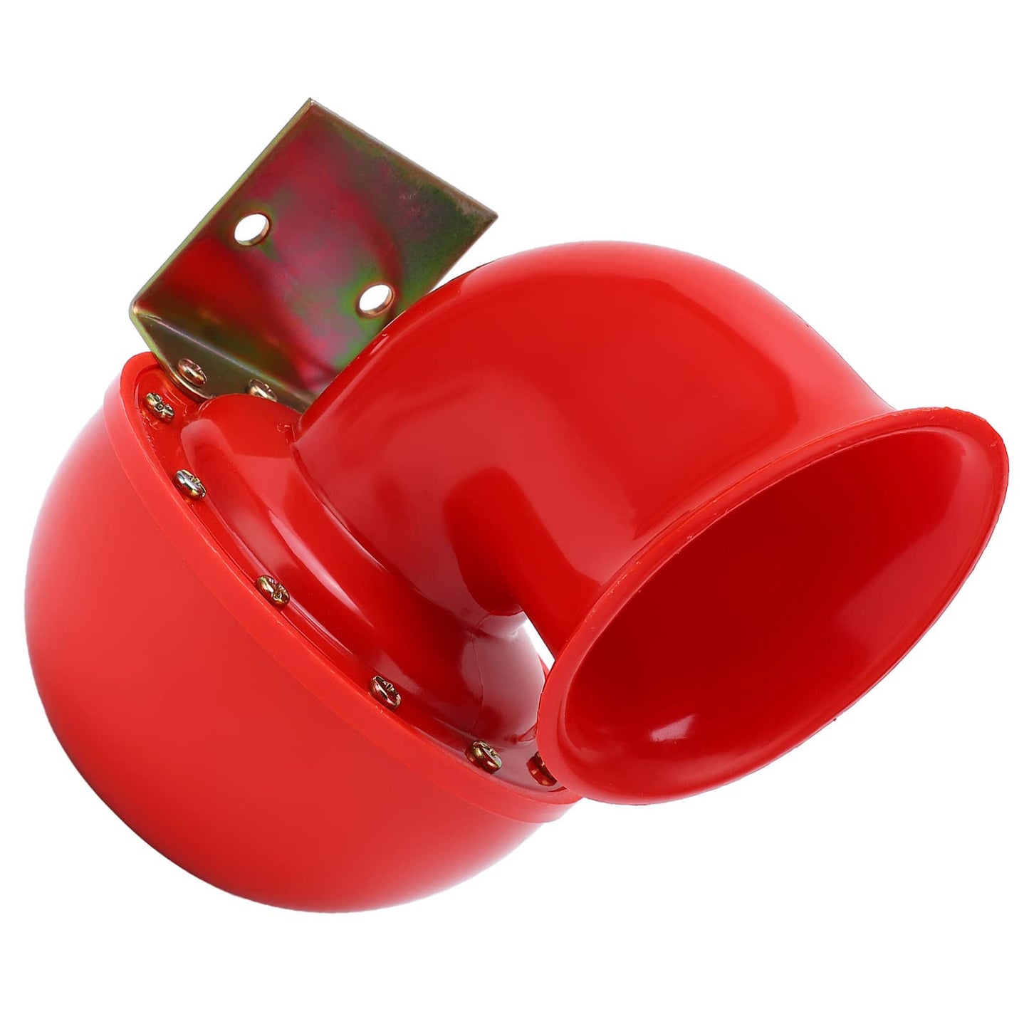 Bocina de Aire Roja de 150db, Bocina deEléctrica con Sonido de Vaca, Bocina de Metal para Camión, Tren, Barco, Motocicleta y Coche