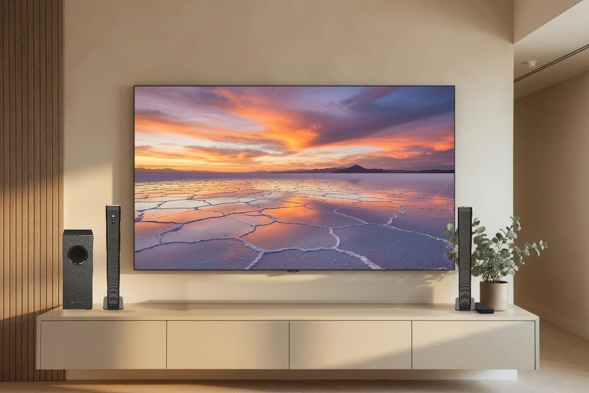 Barra de Sonido Separable XP WER Negro 60W Estéreo con HDMI, Óptico y Auxiliar para Montaje en Mesa