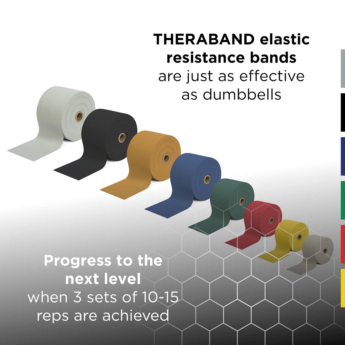 Bandas de Resistencia THERABAND Negro Rollo de 50 Yardas Nivel Avanzado 1