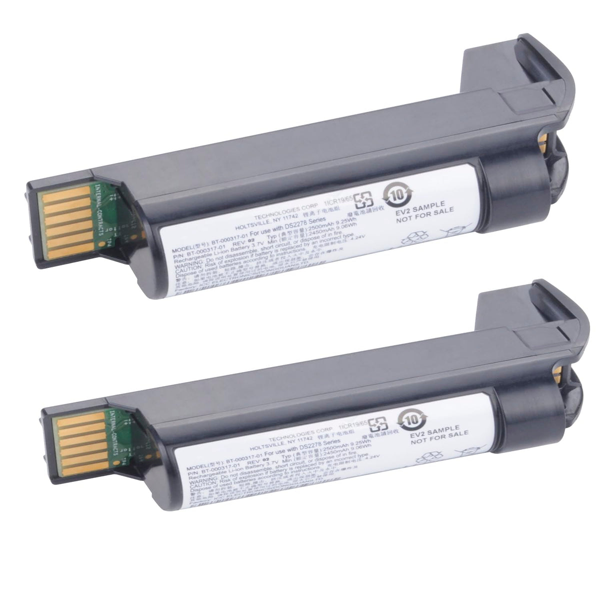Paquete de 2 Baterías Zebra DS22 DS2278 Código de Barras