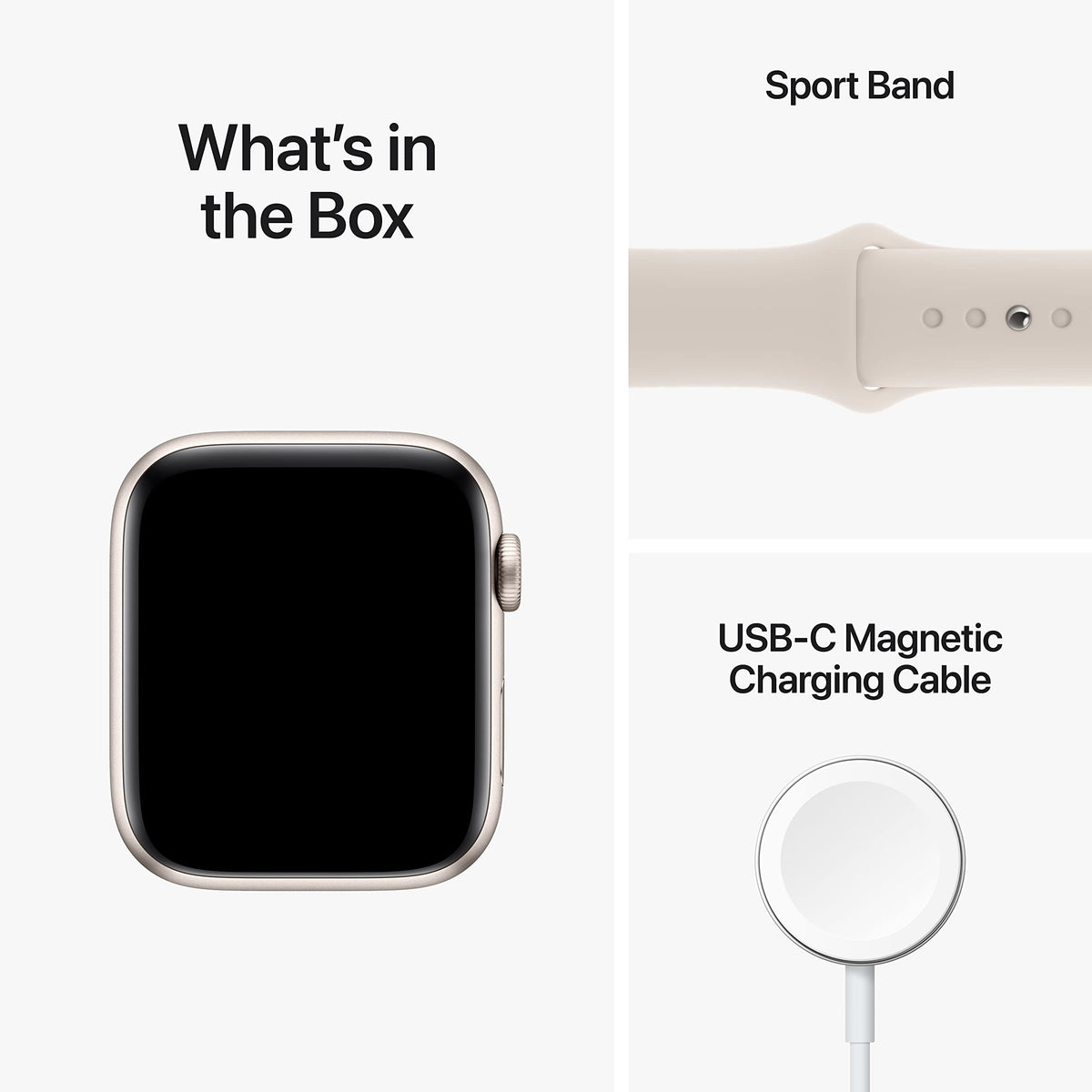 Reloj Inteligente Apple SE 2da Generación Blanco Estrella con Banda Deportiva Reacondicionado