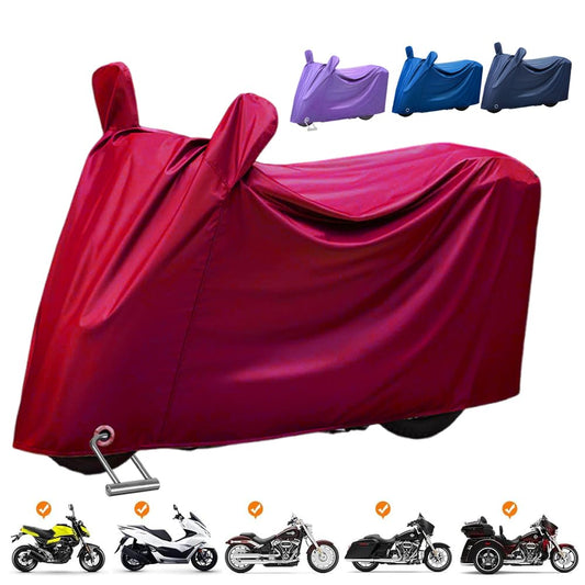 Cubierta Protector para Motocicleta Protección contra Polvo/Lluvia,Funda Motocicleta Impermeable,Es adecuado para la mayoría de las motocicletas,por ejemplo,Harley,Honda,Kawasaki etc (Rojo Azufaifa)