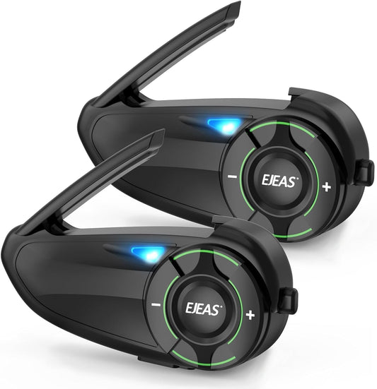 Intercomunicador Bluetooth para Casco iSunergy Mesh 3.0 Negro con Cancelación de Ruido CVC y Conectividad IP67 para Motociclistas