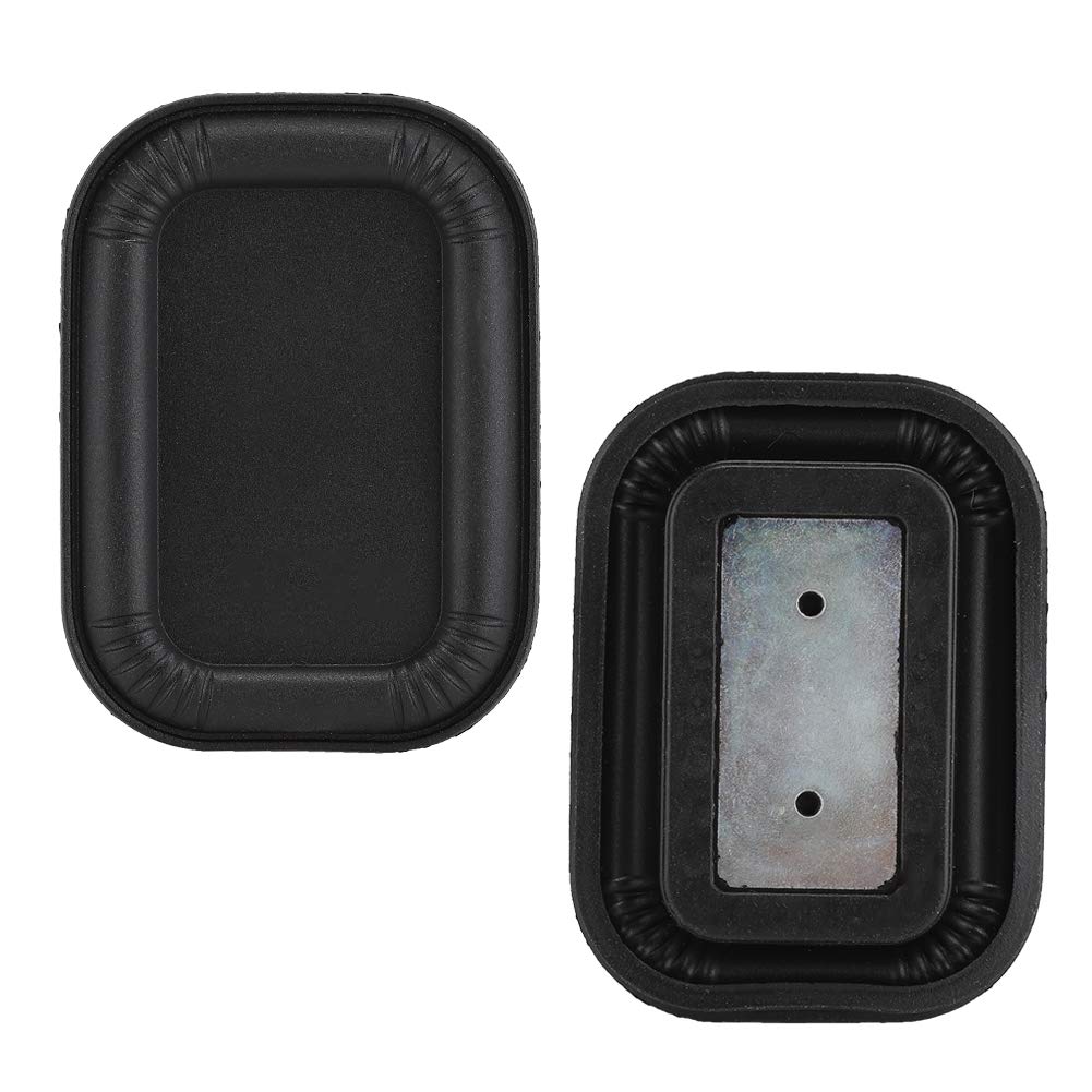 Radiador pasivo de altavoz de graves, placa de vibración auxiliar de goma de graves ovalada para usar en un gabinete cerrado para mejorar el rendimiento de graves del altavoz(Negro)