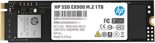 HP Unidad de Estado Solido SSD EX900, 1TB, M.2, NVMe, PCI Express 3.0, Lectura 2100 MB/s, Escritura 1500 MB/s