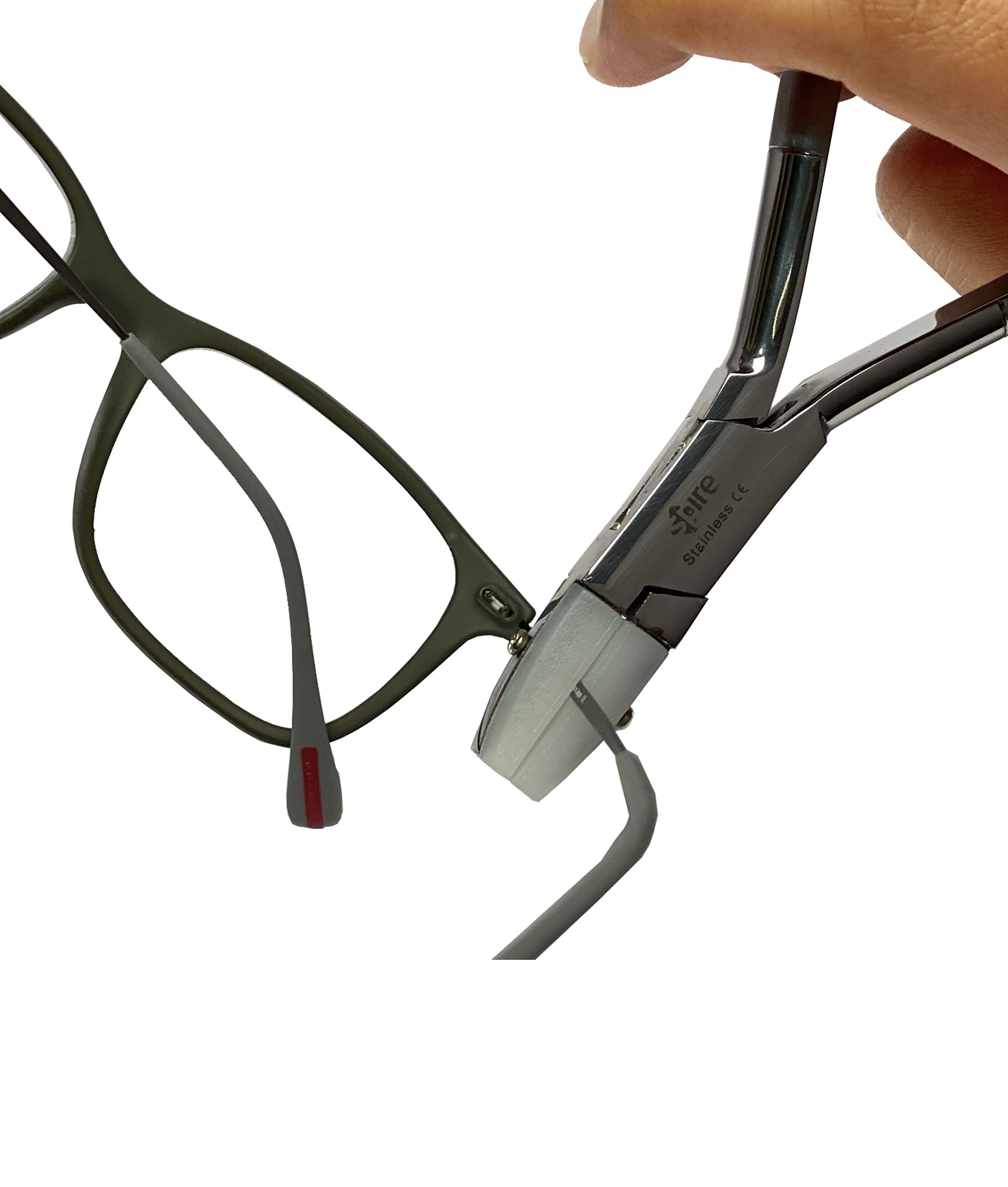 Spire Tools ® - Juego de alicates ópticos de punta redonda y plana de nailon, alicates de mandíbula para joyas (6 mm 11 mm, juego) kit de reparación de gafas