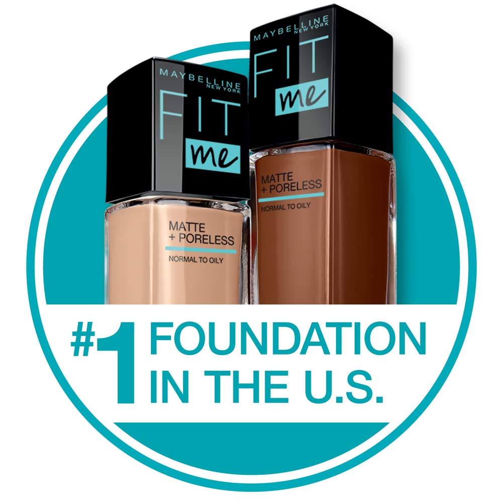 MAYBELLINE fit me! primer matte & poreless, color transparente + Base de Maquillaje Fit Me Matte, 120 Classic Ivory