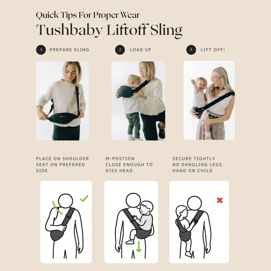Tushbaby Liftoff Bandolera para Niños Pequeños, Carga Rápida 11-25 kg Guepardo