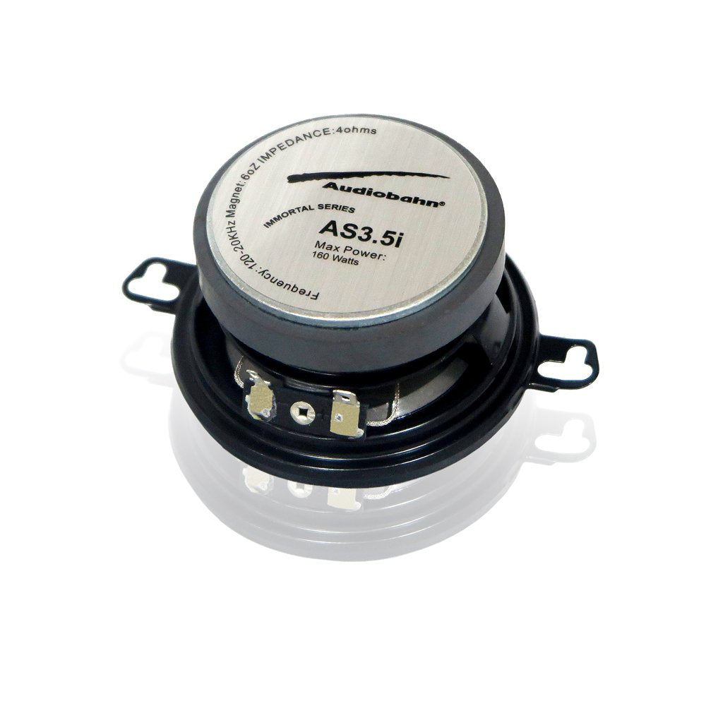 Audiobahn Juego de Bocinas para Automóvil de 3.5" de 4 Vías AS3.5i