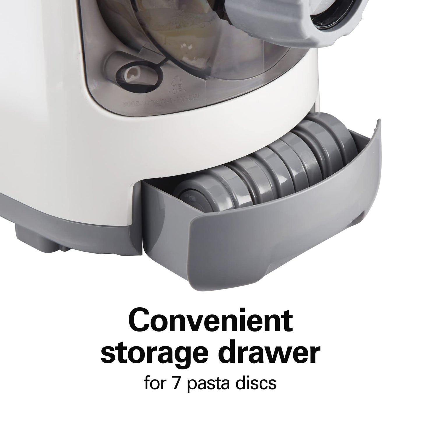 Hamilton Beach Máquina eléctrica para hacer pasta, 7 discos diferentes, Blanco