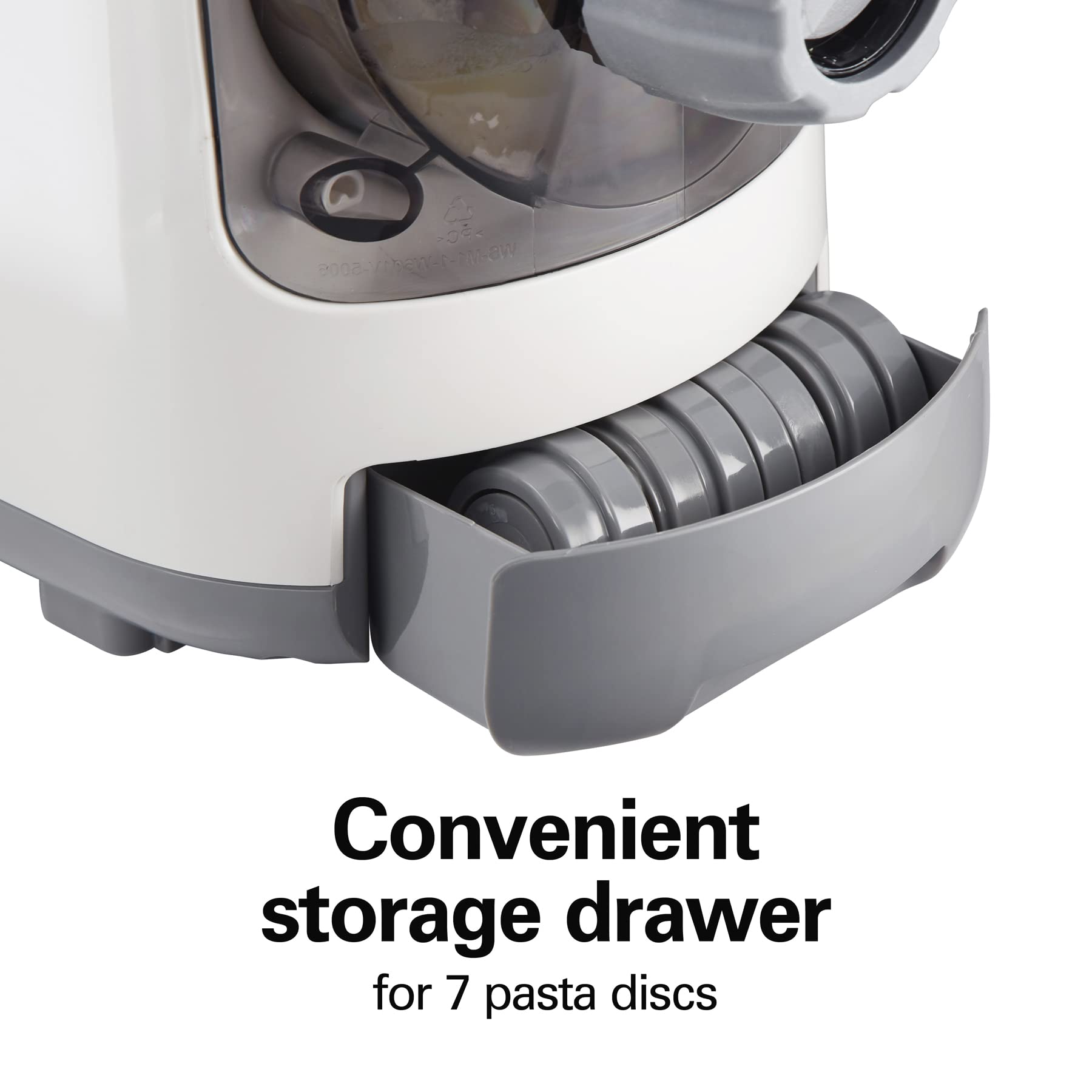 Hamilton Beach Máquina eléctrica para hacer pasta, 7 discos diferentes, Blanco