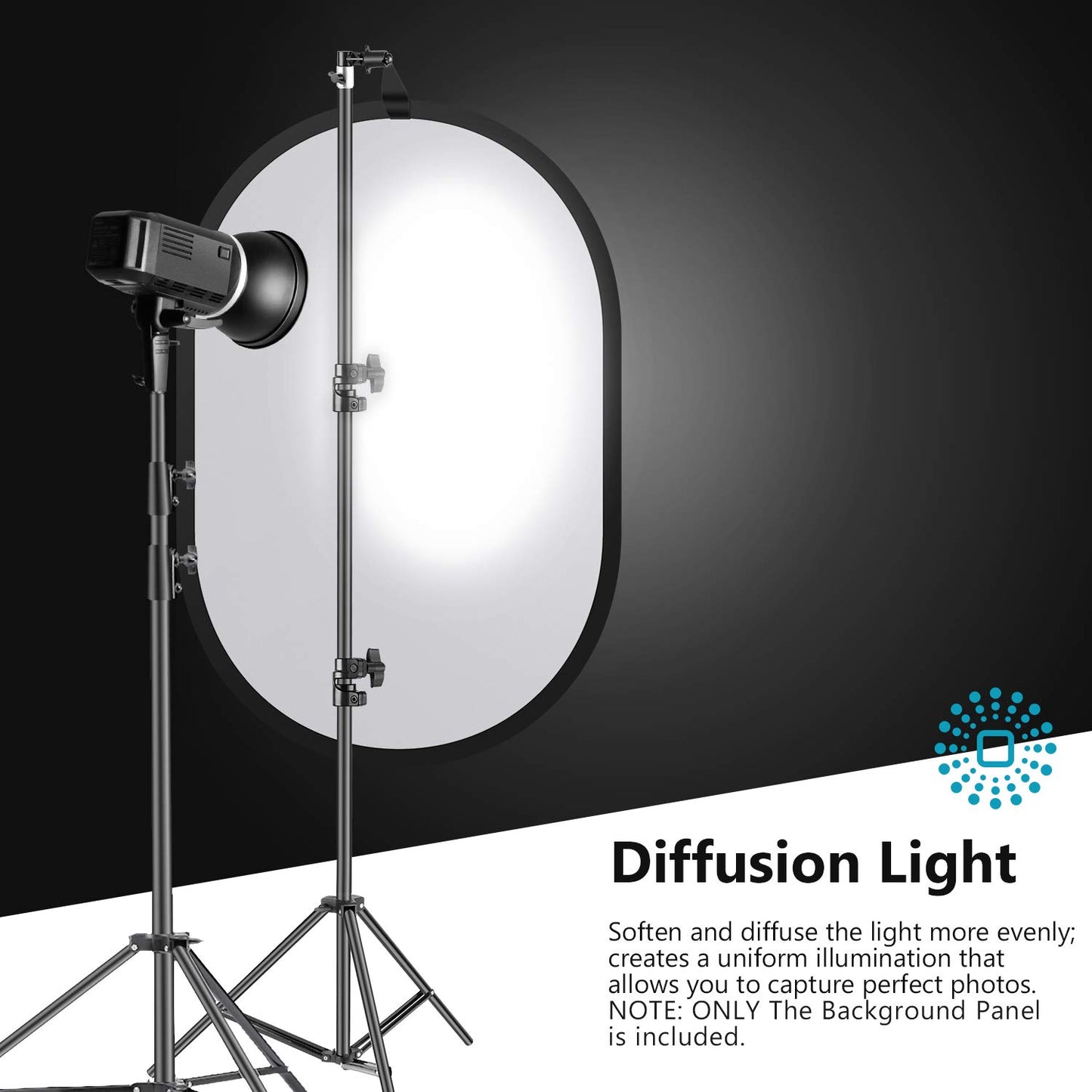 NEEWER Difusor Reflector Iluminación Disco Salir de Pronto Plegable Fotografía Estudio con Bolso Transporte para Estudio y Retrato, Fotografía de Producto, Video Filmación(60 x 90 Centímetros)
