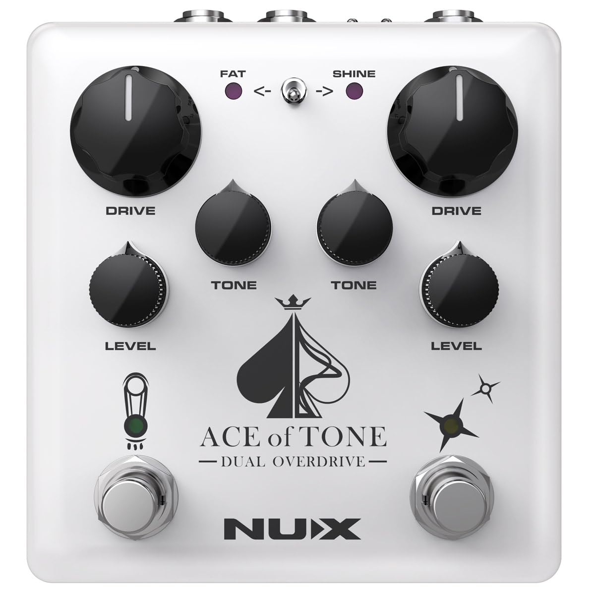 Pedal Overdrive Dual NUX ACE of Tone Tubeman MKII y Morning Star