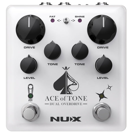 Pedal Overdrive Dual NUX ACE of Tone Tubeman MKII y Morning Star