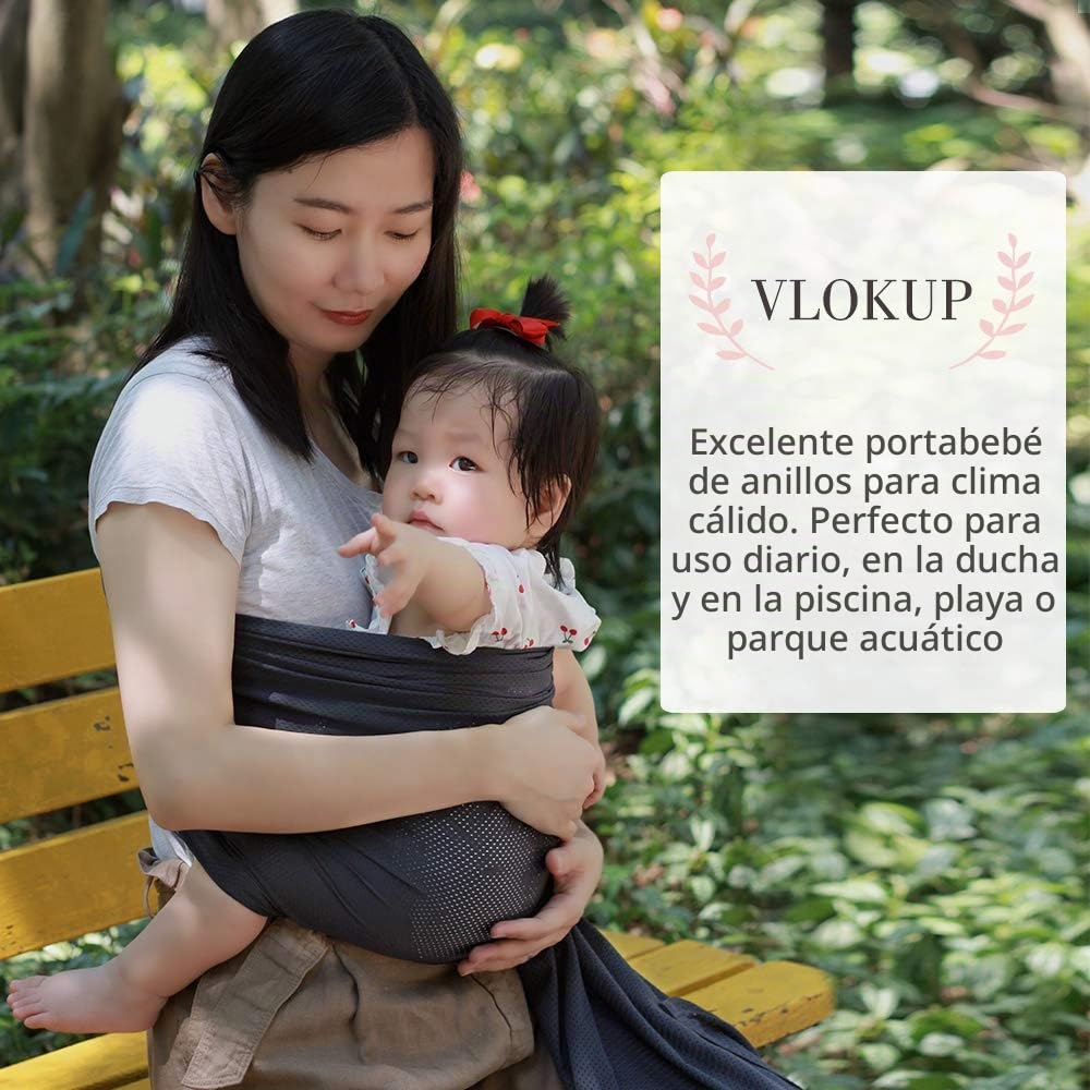 Vlokup - Portabebés de anillo de agua para bebé, malla ligera y transpirable para bebés, recién nacidos, niños y niños pequeños, perfecto para verano, natación, piscina, playa, ideal para papá