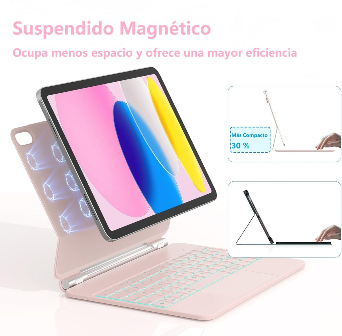 Teclado Magic MUINJOJM Compatible iPad 11ª Generación 2025 y 10ª 2022