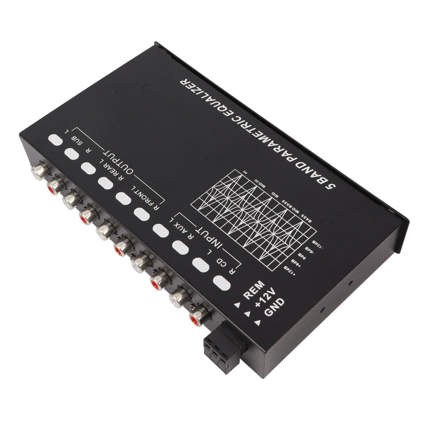 Amplificador de Coche EQ 5 Bandas Transmisión Estable Ajuste Preciso para Vehículo