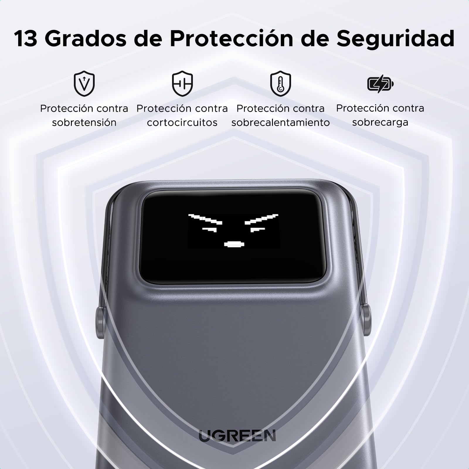 Power Bank UGREEN Negro 5000mAh Magnética Inalámbrica para iPhone 15/14/13/12 Series