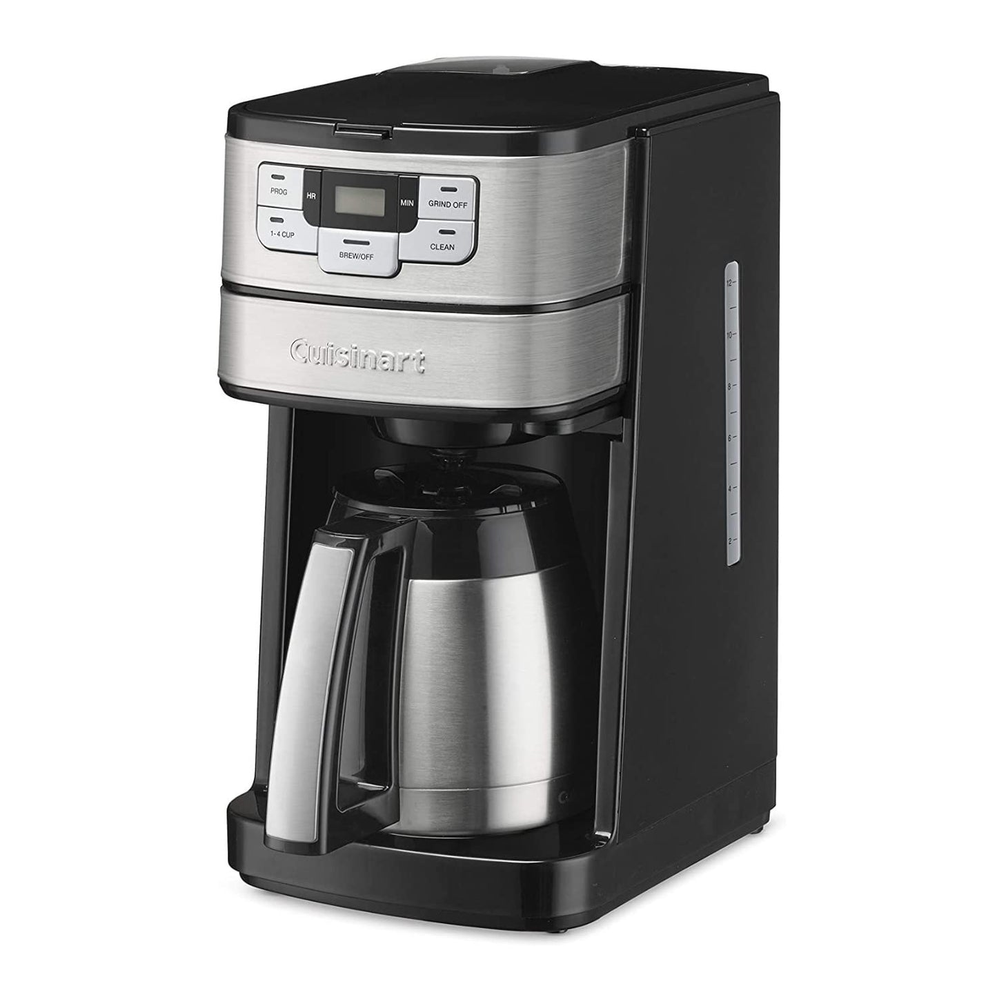 Cuisinart DGB-450NAS - Cafetera de 10 tazas con amoladora, molienda y preparación automática, color negro y plateado