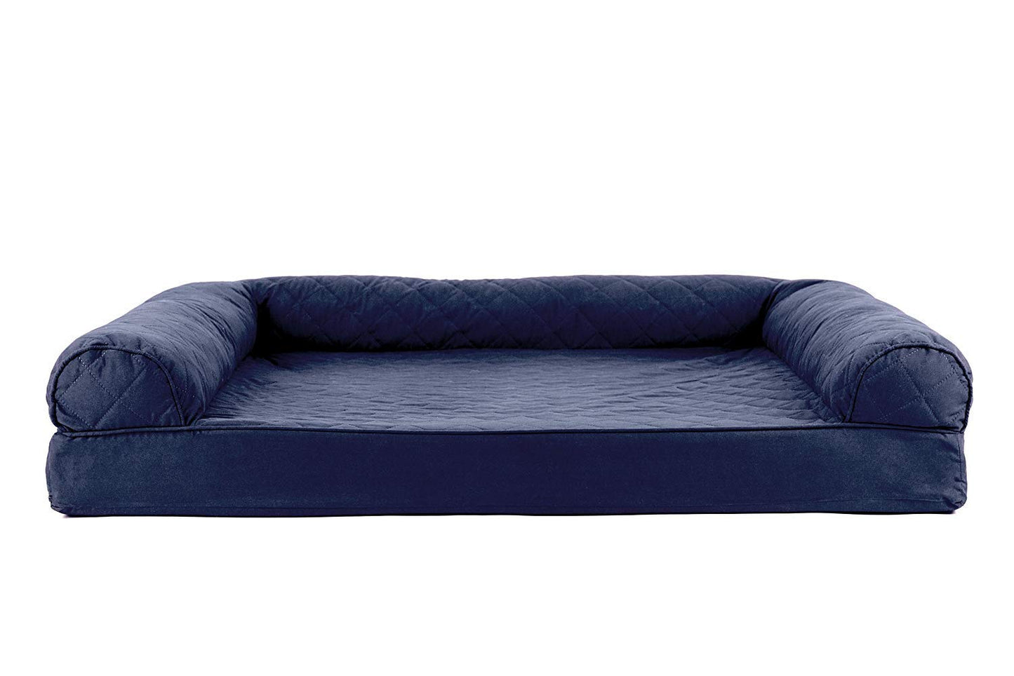Furhaven Pet - Sofá cama para perros y gatos FurHaven de espuma viscoelástica ortopédico acolchado para perros y gatos, azul marino, jumbo