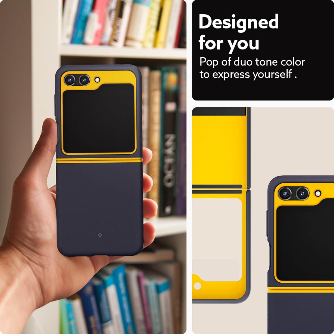 Caseology - Funda de Silicona Nano Pop Compatible con Samsung Galaxy Z Flip 5 (2023), Color Azul Marino