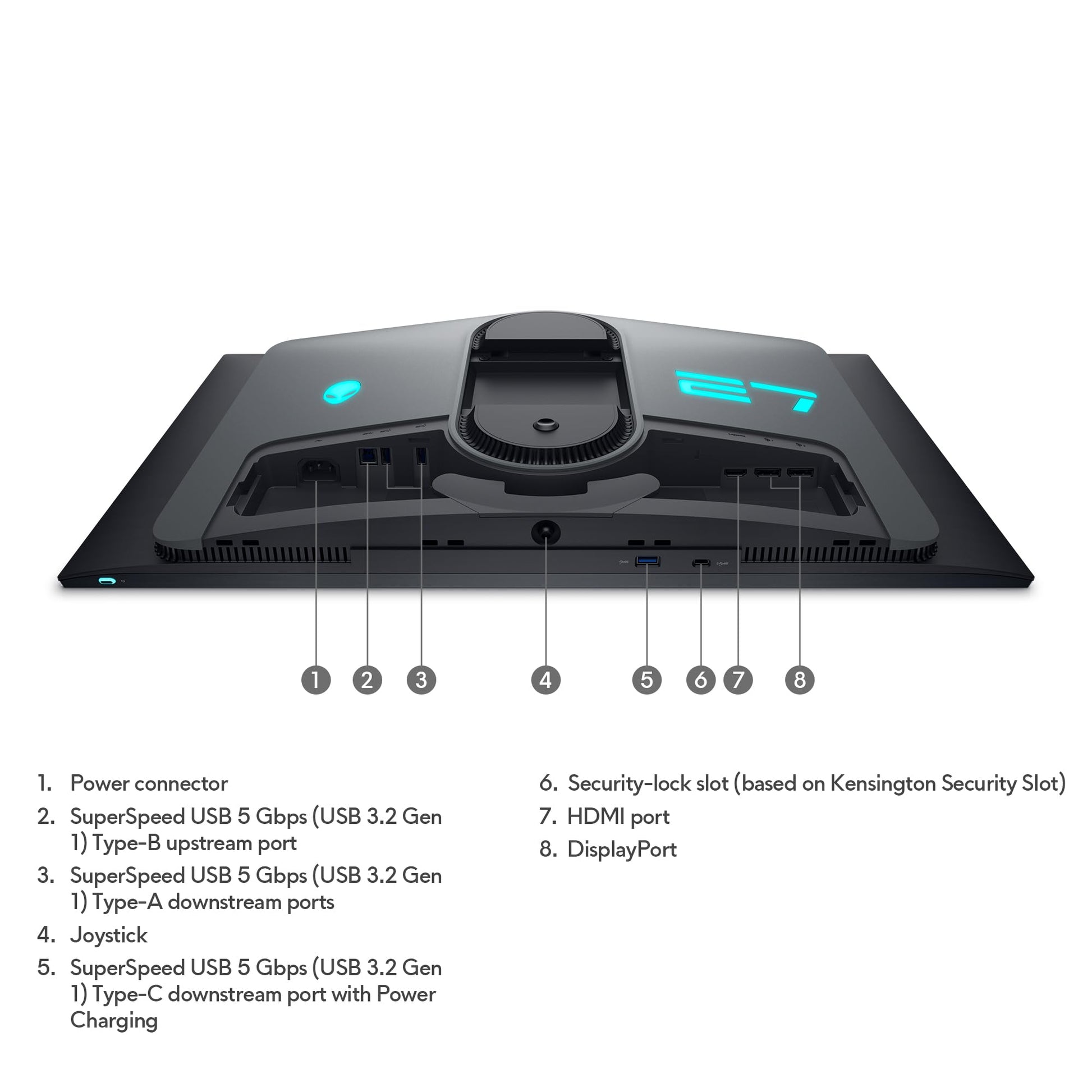 Alienware AW2725DF 27 Zoll QHD (2560x1440) Gaming Monitor, 360Hz, QD OLED, 0.03ms, AMD FreeSync Premium Pro, 99.3% DCI-P3, HDR400, USB-C, 2X DisplayPort, HDMI, 4X USB, 3 Jahre Garantía