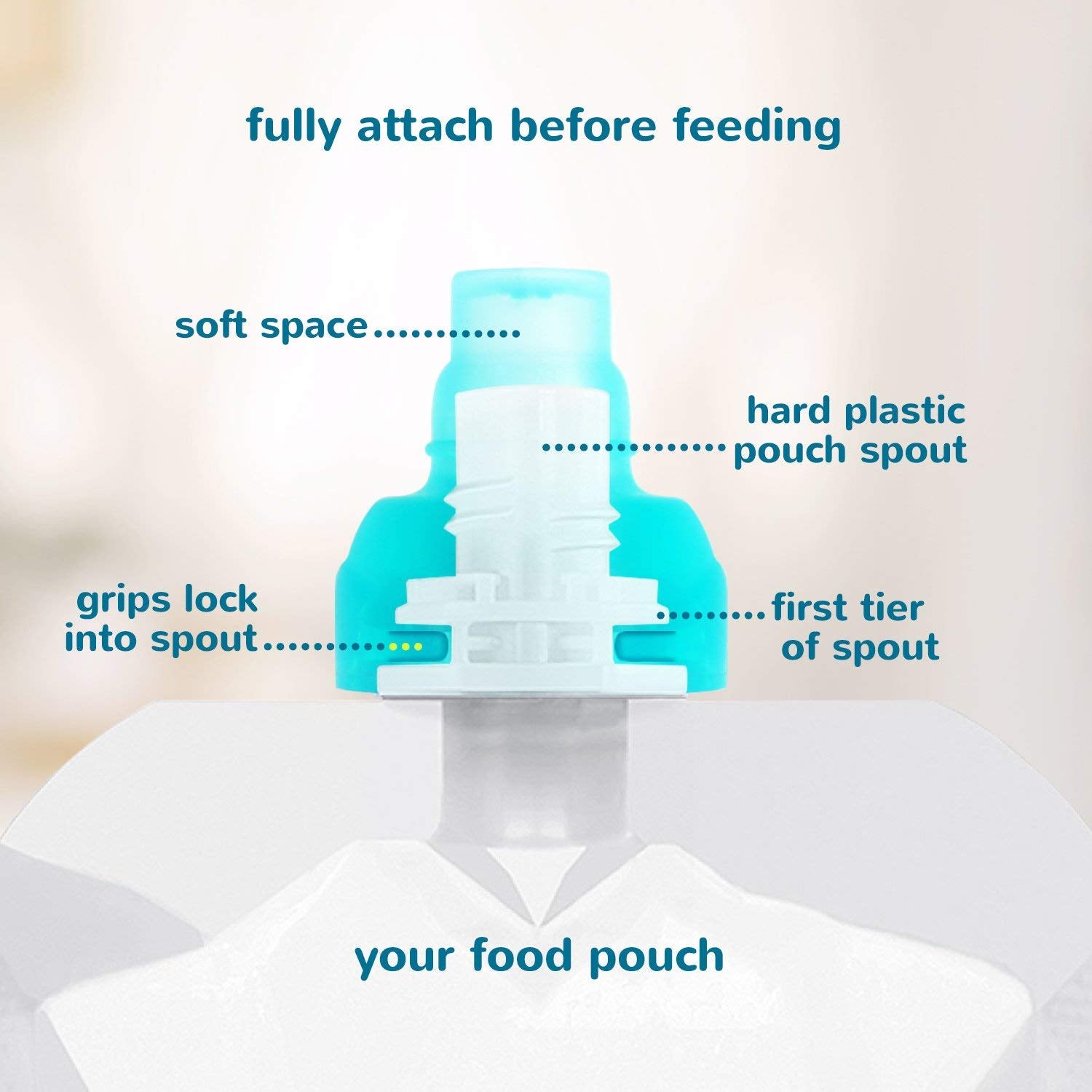 ChooMee - Bolsa de comida reutilizable para bebé, SnakPack | 4 CT, 5 oz | Incluye tapas de bolsa SoftSip 2CT, verde púrpura