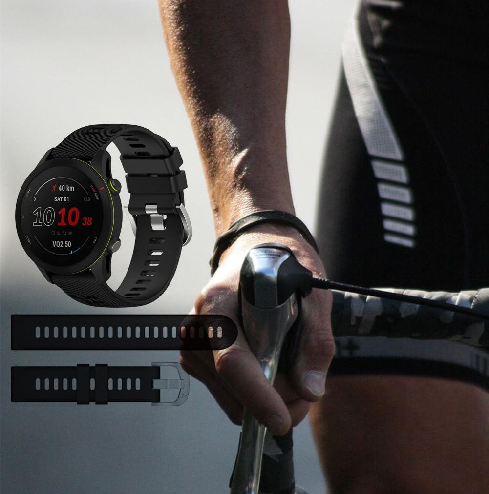 Waekethy Correas para Garmin Vivoactive 5/Vivoactive 3/Forerunner 245, Correa Reloj 20mm Silicona Deporte Pulsera Compatible con Garmin Venu/Venu sq/Venu sq2/Venu 2 plus (Rosa + morado + gris)