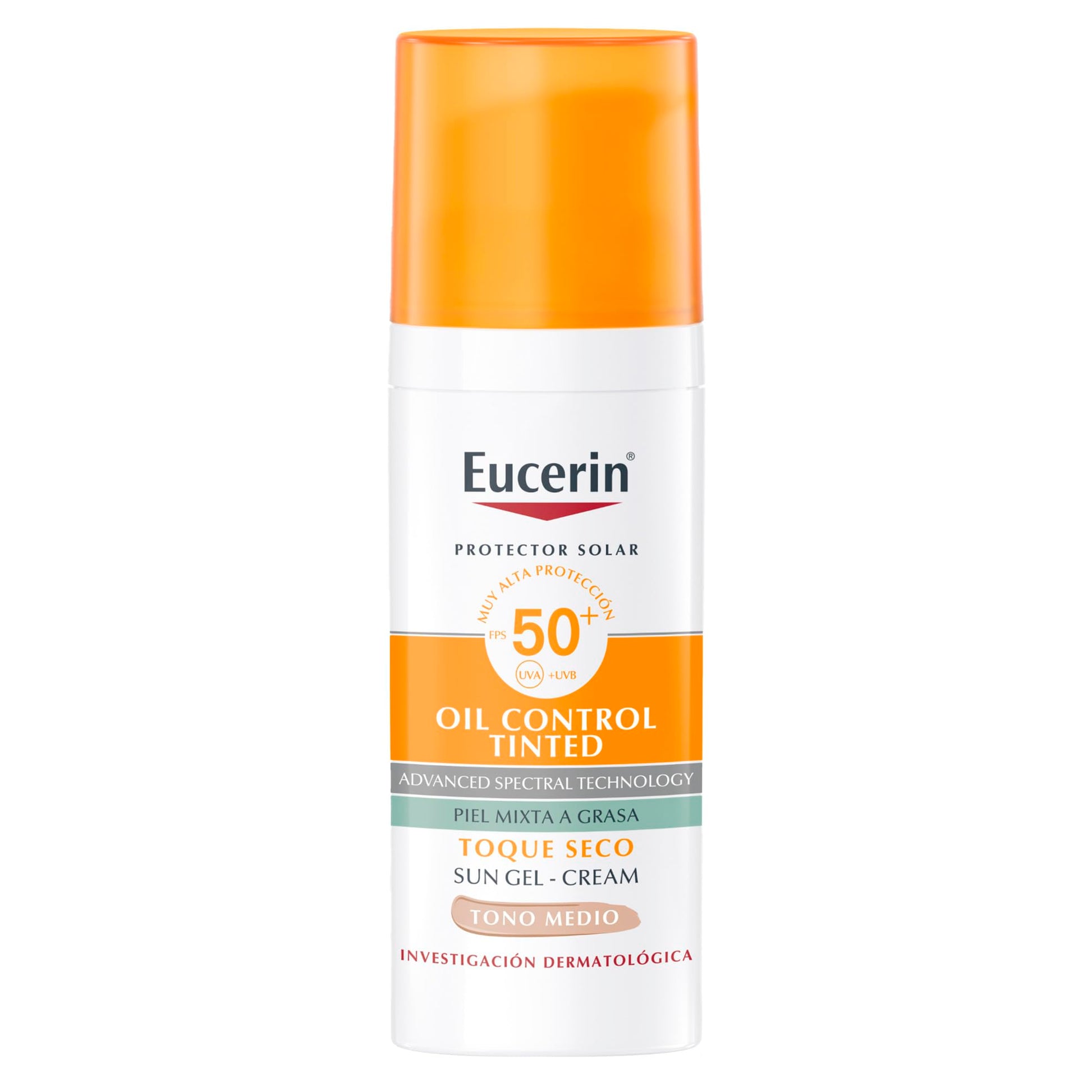 Protector Solar Facial Eucerin Tono Medio Control de Brillo Efecto Mate