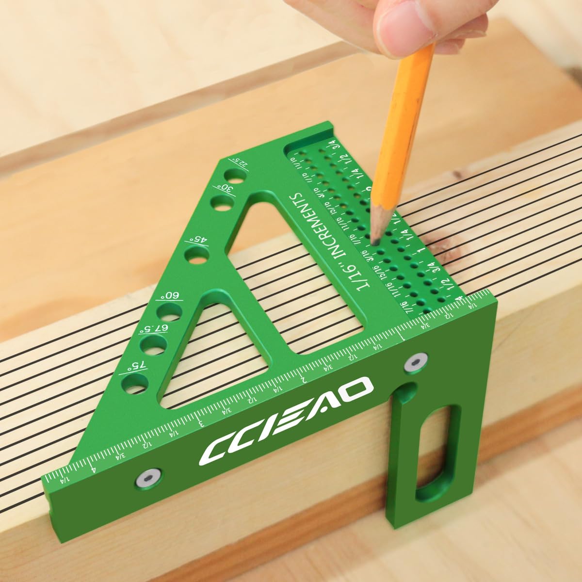 Transportador Cuadrado de Carpintero Multiángulo 3D de Aleación de Aluminio para Ingeniero