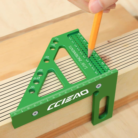 Transportador Cuadrado de Carpintero Multiángulo 3D de Aleación de Aluminio para Ingeniero