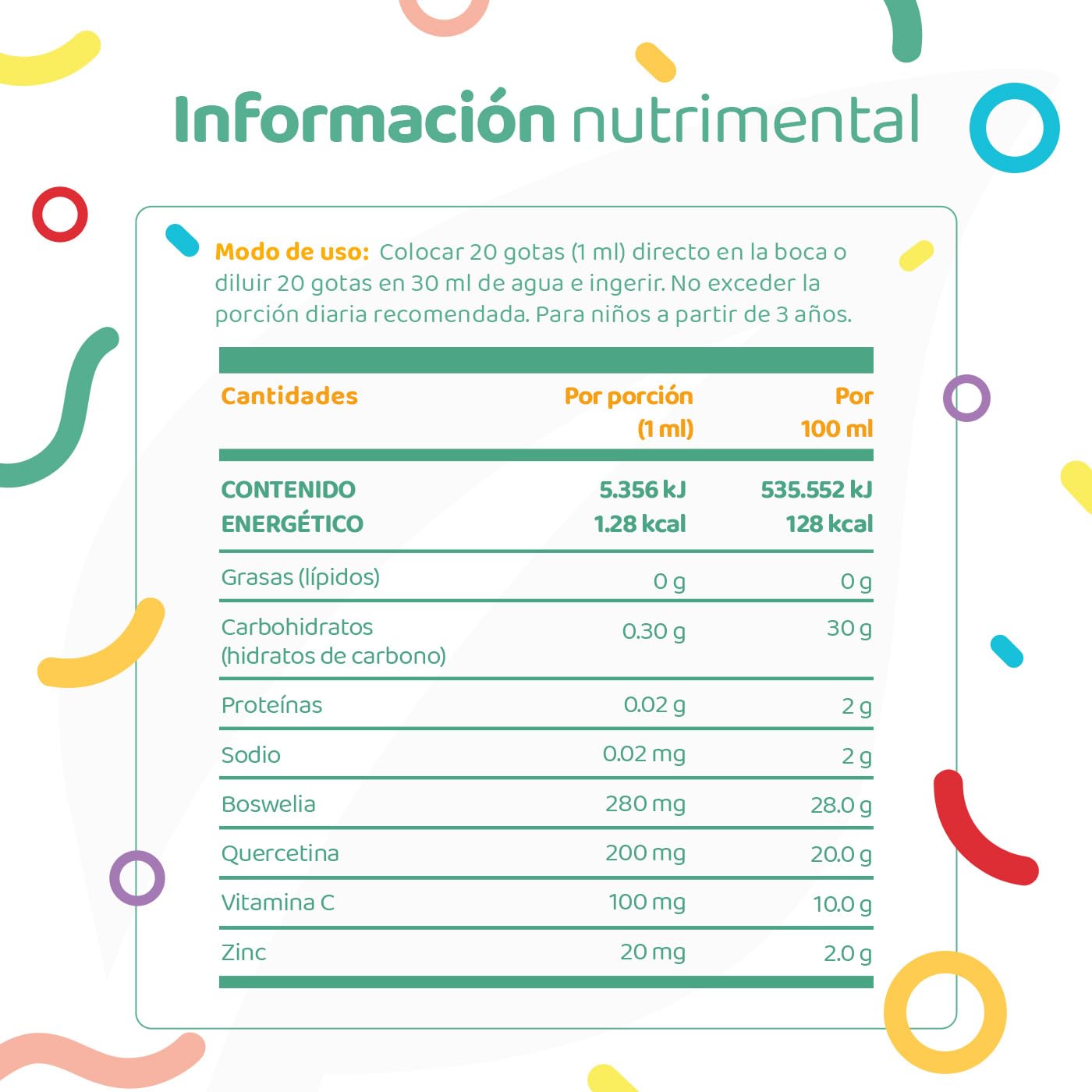 Gotas Vitamina C y Zinc Ally Blend Kids B Life 60 ml para Niños