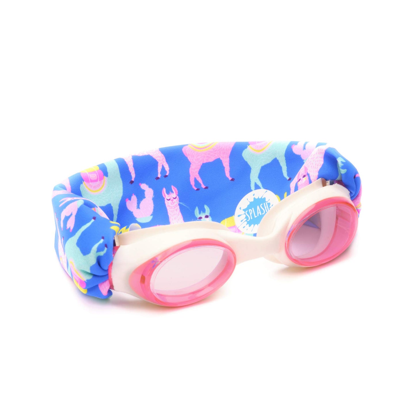 Goggles de Natación Splash Place Llama Fiesta con Correa de Tela para Niños y Adultos