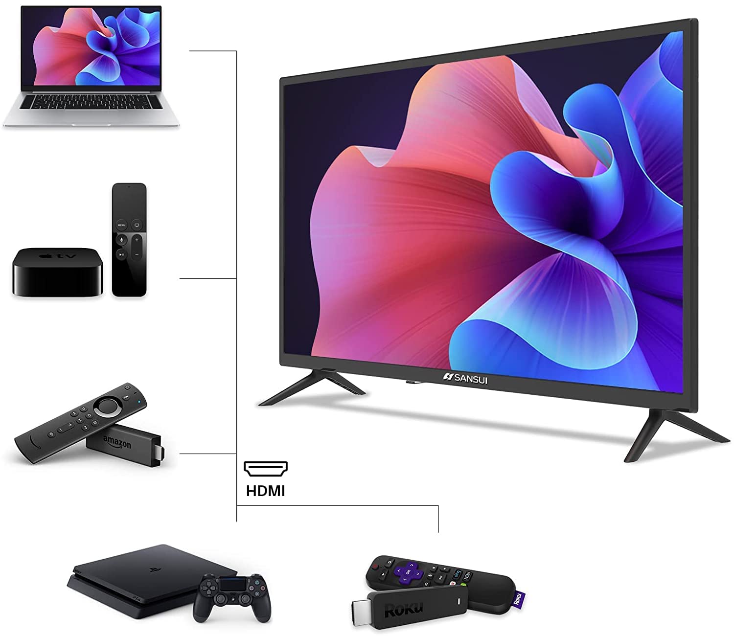 SANSUI 32" HD TV SMX32T1H 2024 (32" Basic)