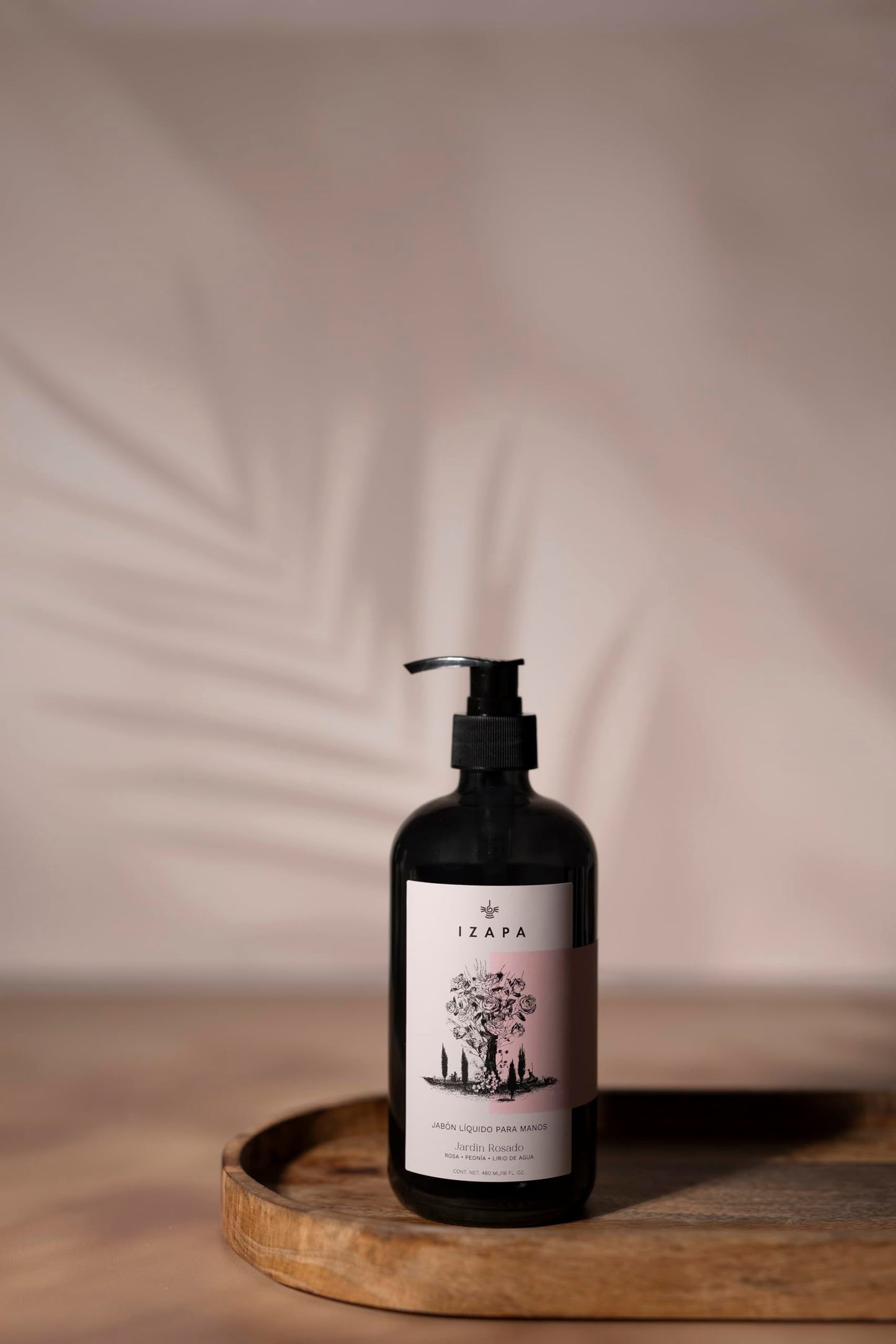 IZAPA Jardín Rosado Jabón Líquido para Manos 480 ml con Aceite de Jojoba Humectante