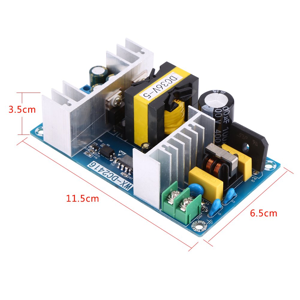 Convertidor Reductor Walfront 36V 180W AC-DC AC100V-240V a DC 36V Módulo de Placa de Fuente de Alimentación Conmutada