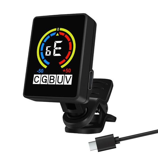 RYEWGRV Afinador de Guitarra con Pantalla a Color HD, Afinador para Guitarra Electrica Recargable, Sintonizador de Afinador de Clip Cromático de 360° para Guitarra Acústica, Bajo, Violín y Ukelele