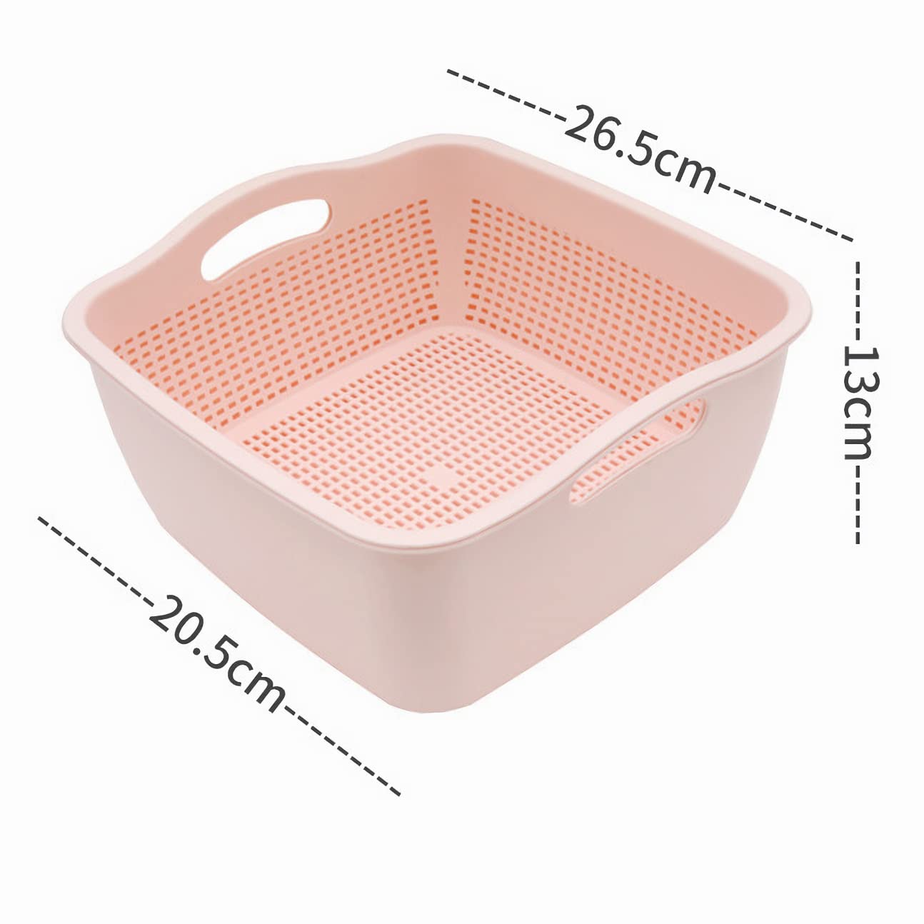 Cesta de lavado - Colador de cocina multifunción de plástico, colador de cocina grande, cesta de colador de 11.6 pulgadas