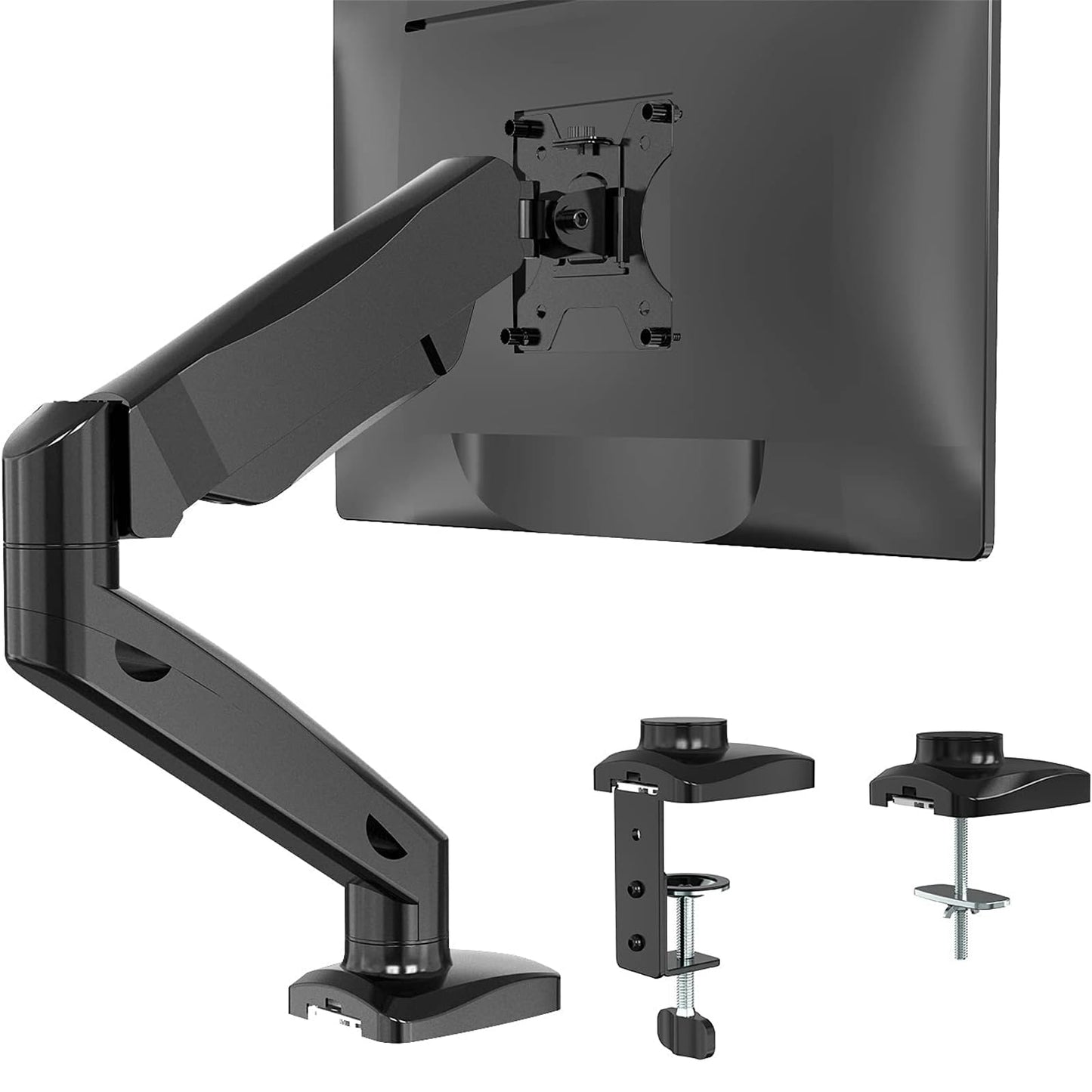 Soporte de Monitor WALI Negro con Brazo Ergonómico Ajustable para 17 a 34 Pulgadas