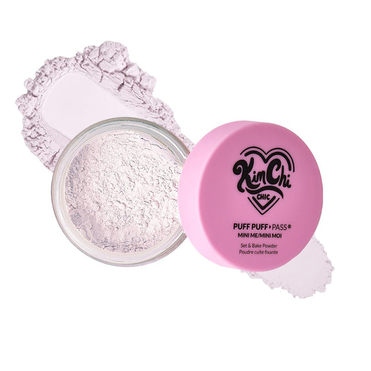 KIMCHI CHIC, Mini Me Puff Puff Pass Ivander, Polvo Suelto Fijador, Ultraligero con Polvo de Arroz y Vitamina E, Acabado Mate, Control de Brillo