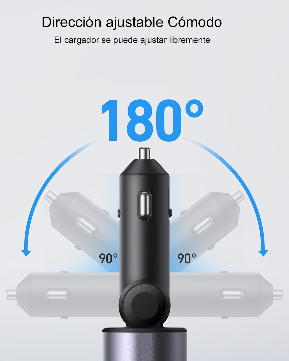HSZSXJK Cargador para Auto, Cargador USB C 4 en 1 de 120 W, Cables retráctiles (80cm) y Adaptador de Cargador de Coche, Compatible con iPhone 15/14/13/12/11 Pro MAX, Galaxy