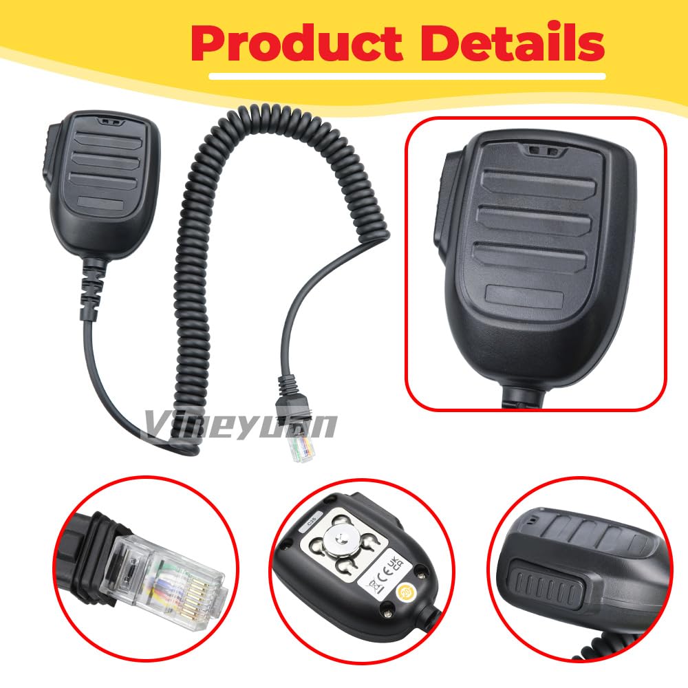 KMC-60 Micrófono estándar para Kenwood NX-740 NX-840 TK-7302 TKD-740 NX-3720 NX-5700 NX-5800 TK-7360 TK-8360 TKD-740 TKD-840 Radios móviles
