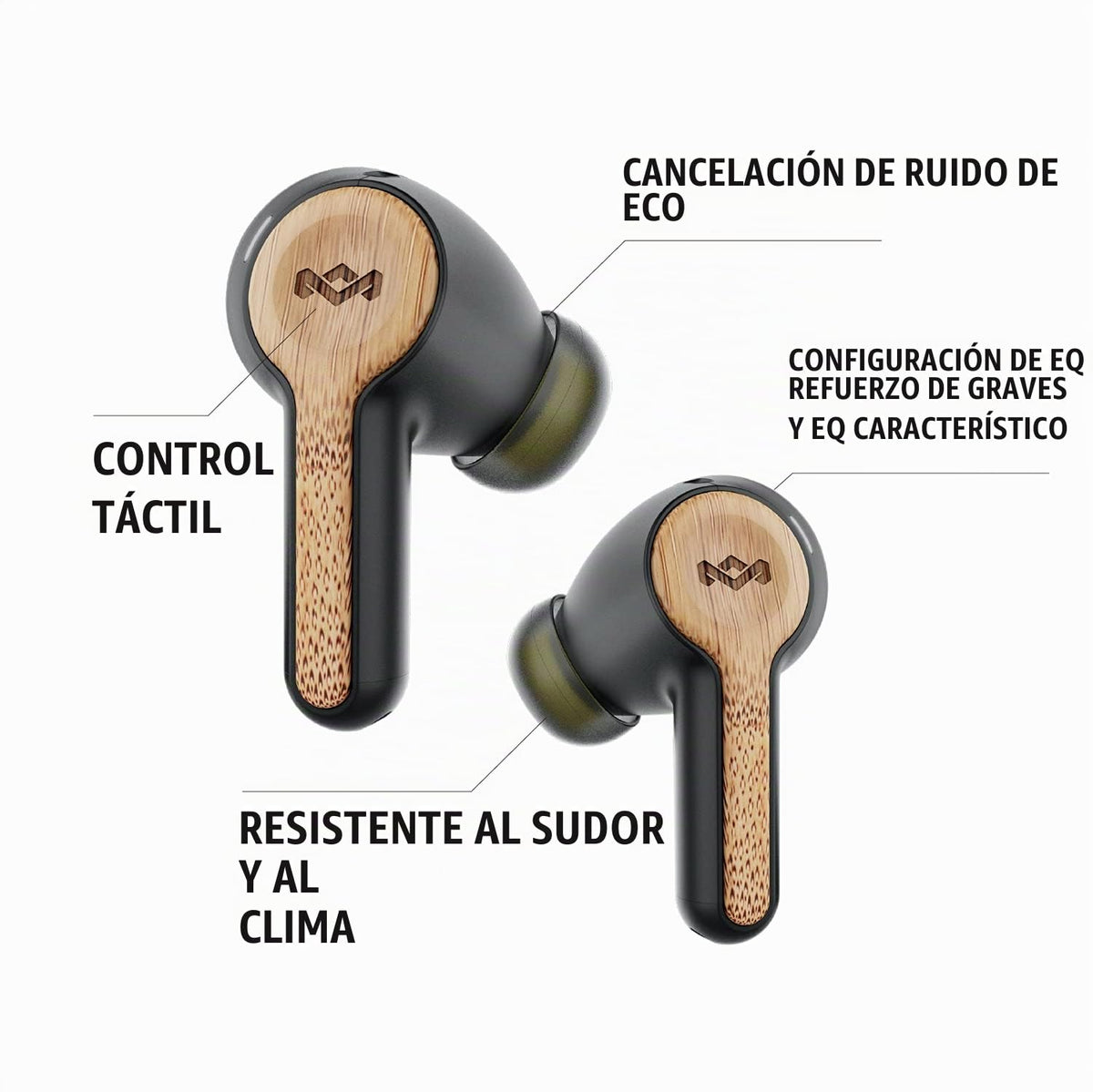 Auriculares Inalámbricos House of Marley Rebel Azul con Micrófono y Materiales Sostenibles
