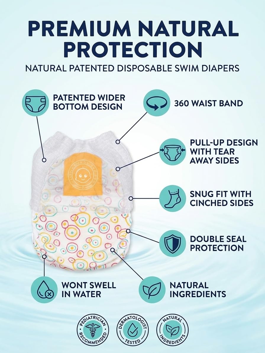 Little Toes Pañales desechables para bebé, tamaño mediano (paquete de 24)