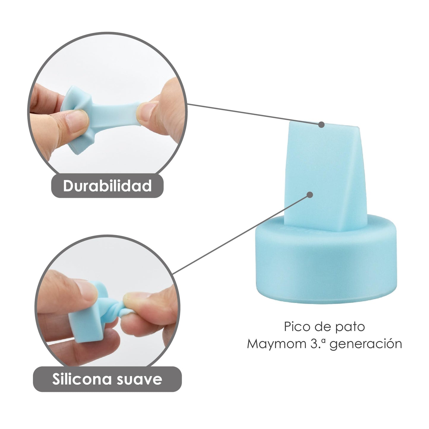 Maymom Piezas de Repuesto Compatibles con Spectra S1 Spectra S2 Synergy Gold Reemplazo de Válvula Pico de Pato No Originales de Spectra S2 (10 Piezas Azul)