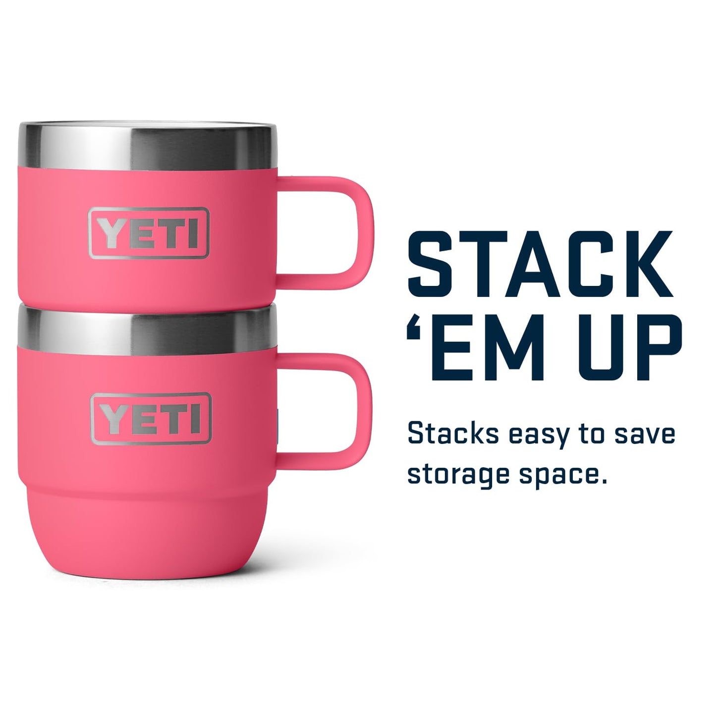 Taza Acero Inoxidable YETI Rosa Tropical Apilable Aislada al Vacío 177 cm Paquete 2 Tazas