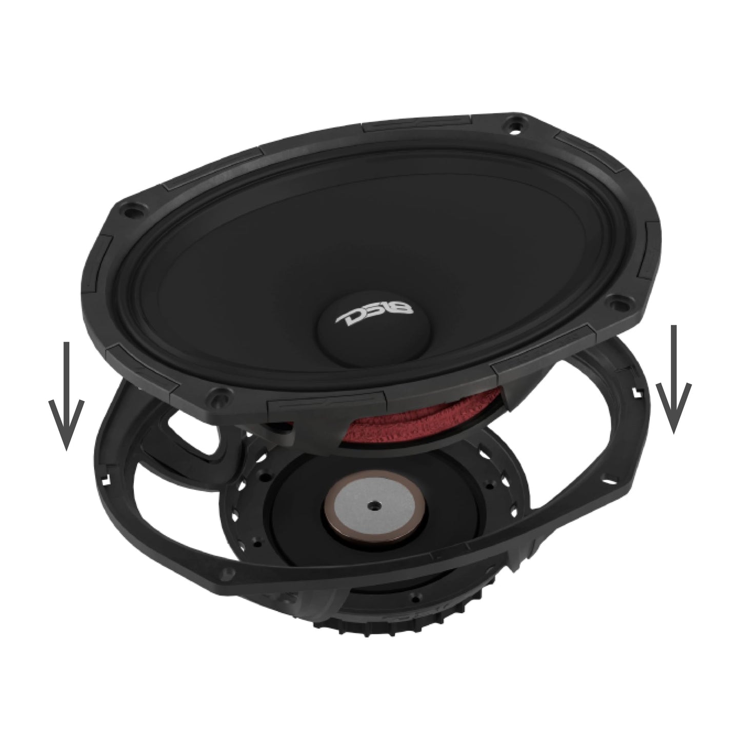 DS18 PROJECT360 Altavoz de alta sensibilidad de 6 x 9 pulgadas con imán de neodimio – 350 W RMS 4 ohmios – Diseño de recono giratorio para una reparación rápida